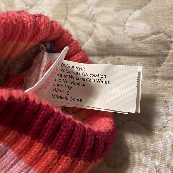 Small Dog Pink Striped Sweater & Leopard Jacket - Picture 12 of 12